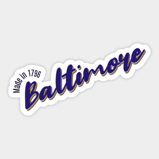 Baltimore in 1796 Sticker